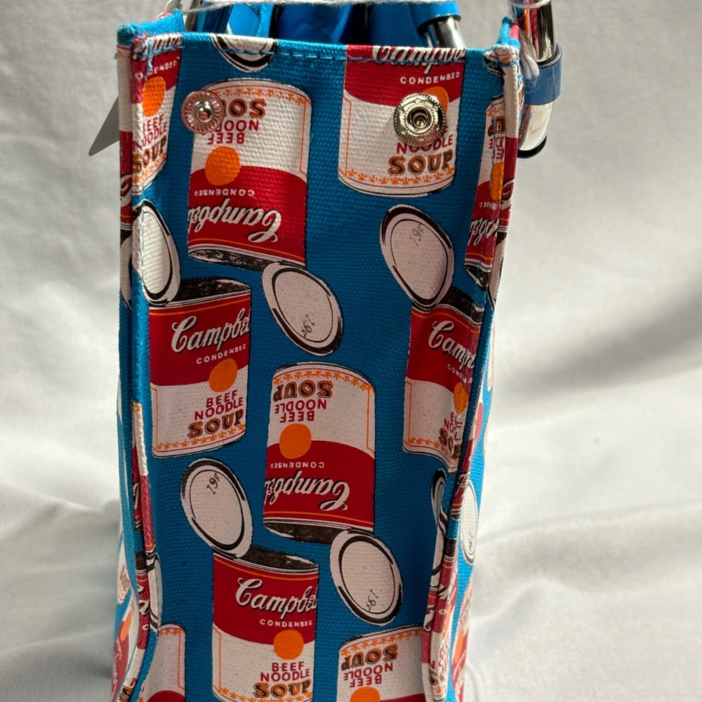 Blue and Red Soup Can Print Women's Bag - Picture 12 of 13